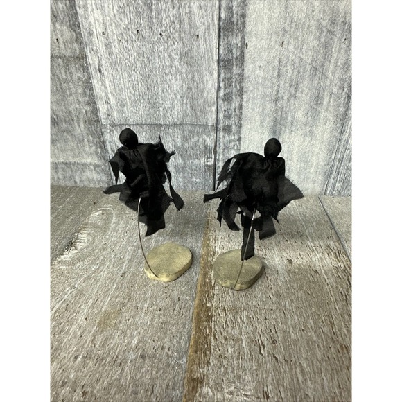 Lemax Spooky Town flying Banshee 2005 pumpkin Halloween Village Set Of 2 - Picture 3 of 4